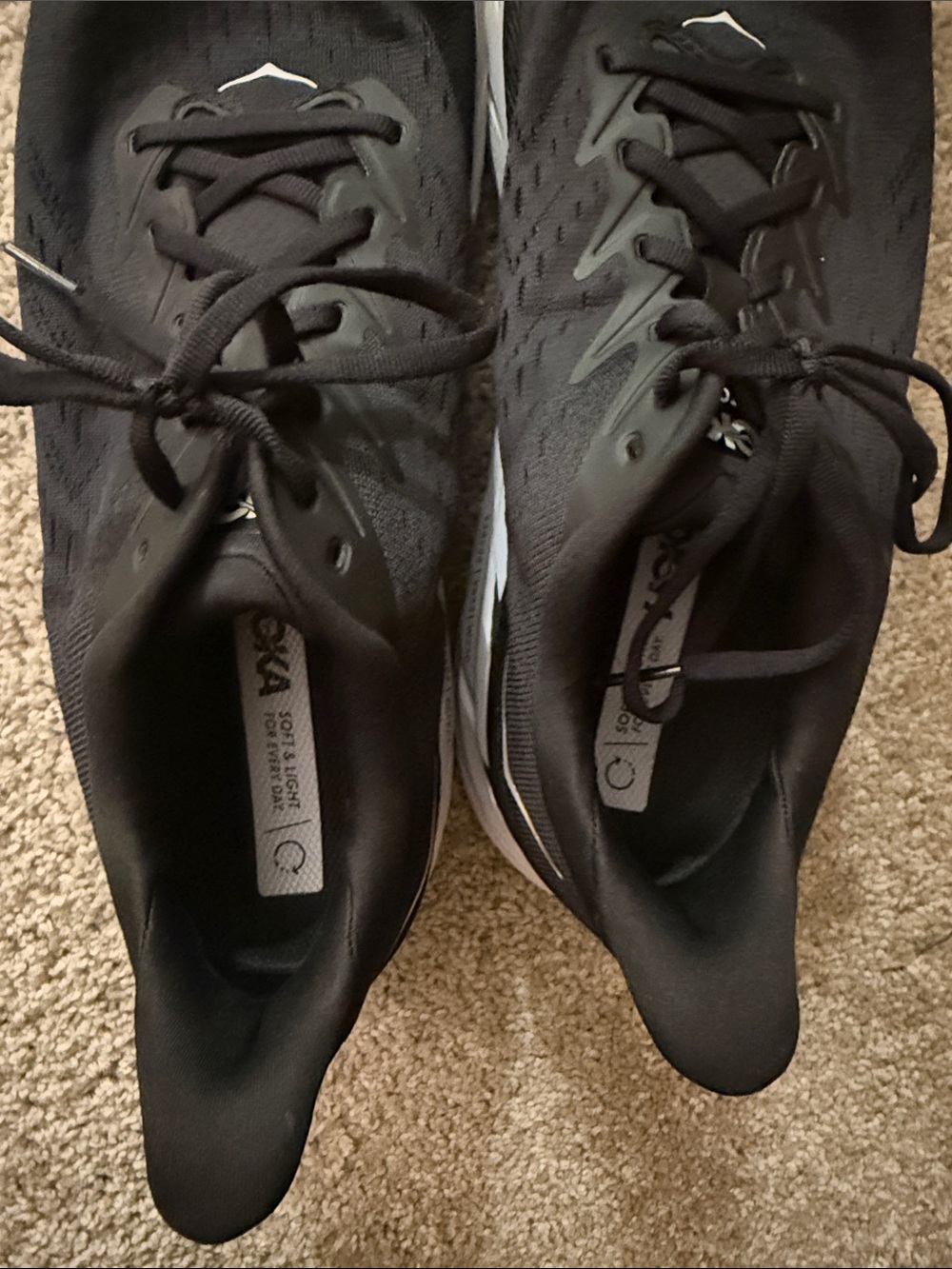 HOKA Men's Clifton 8 Running Shoes Black- Men’s Size 11D - Picture 8 of 10